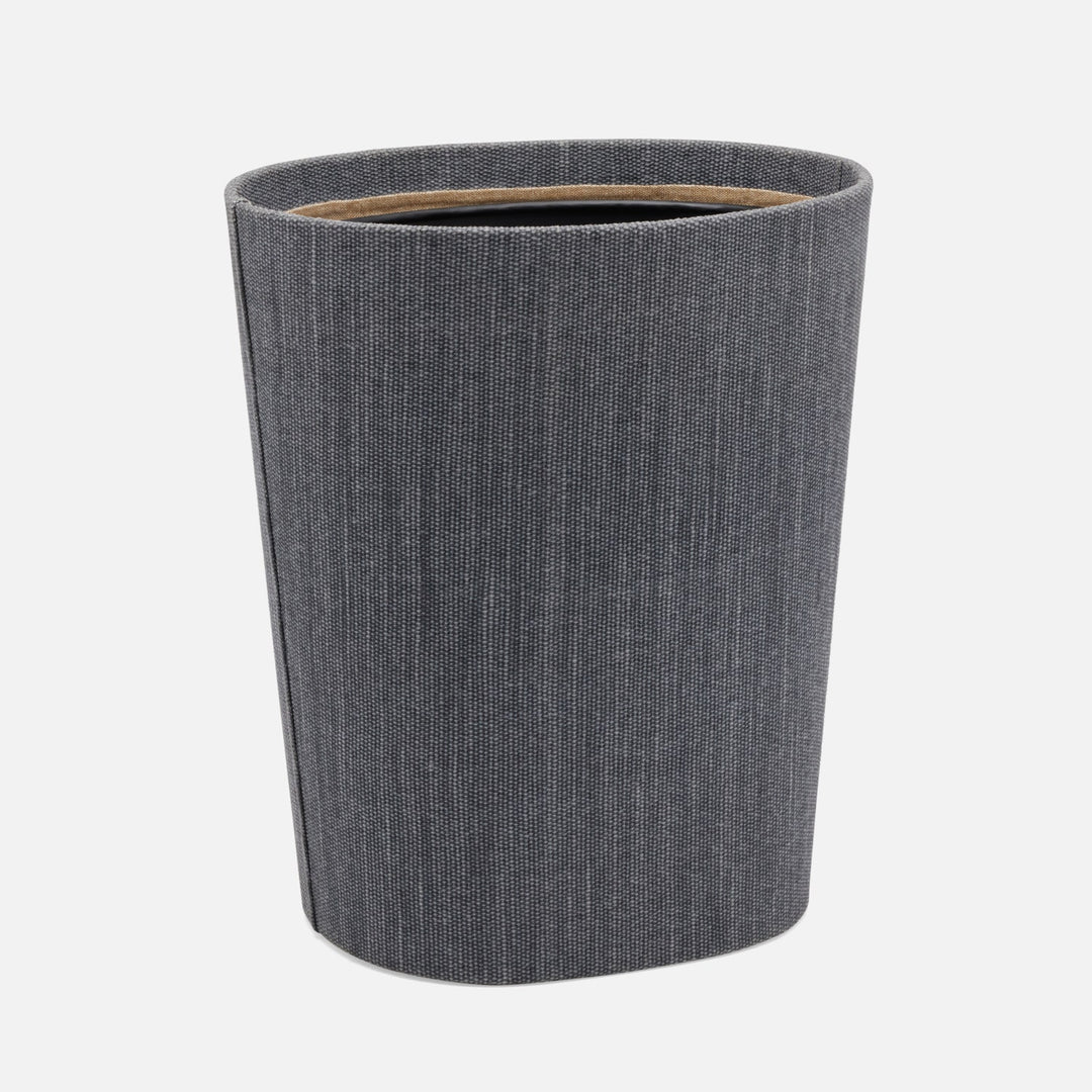 Galway, Slate Blue, Wastebasket, Oval, Cotton Jute