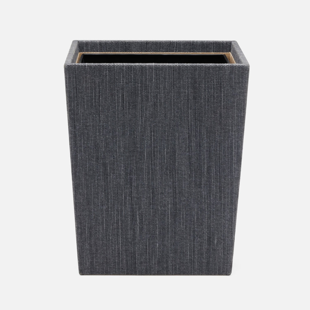Galway, Slate Blue, Wastebasket, Rectangular Tapered, Cotton Jute