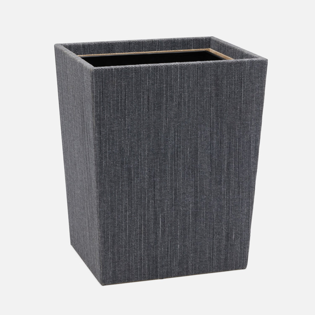 Galway, Slate Blue, Wastebasket, Rectangular Tapered, Cotton Jute
