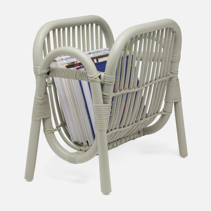 Makassar, Castor Gray, Magazine Holder, Rattan