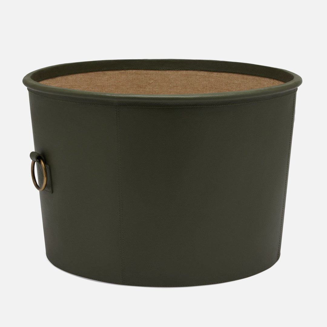 Ogden, Forest, Basket, Round, Large, Full-Grain Leather