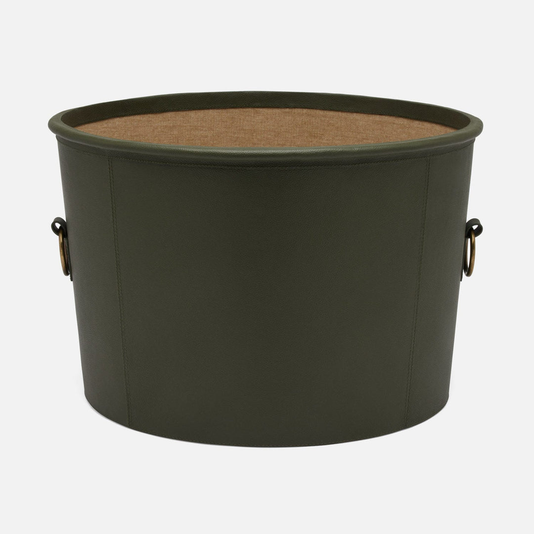 Ogden, Forest, Basket, Round, Large, Full-Grain Leather