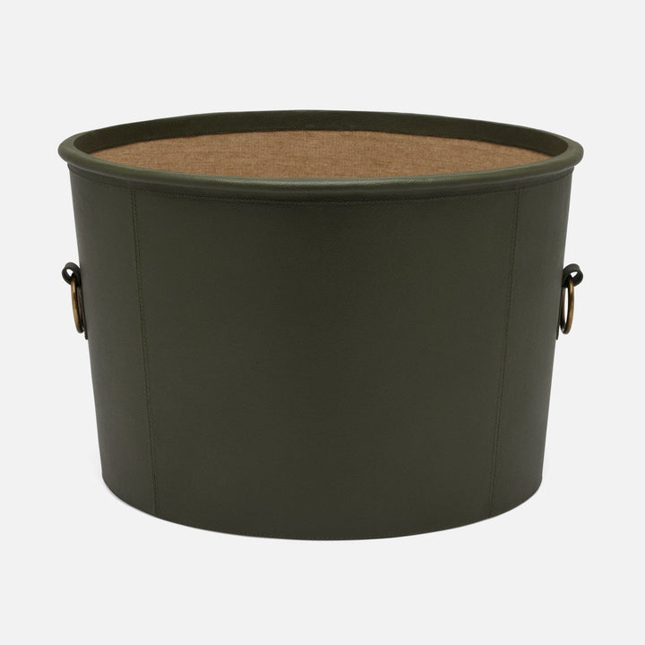 Ogden, Forest, Basket, Round, Large, Full-Grain Leather