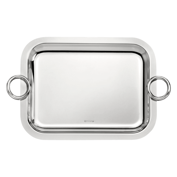 Rectangular Tray with Handles 26x20cm Vertigo Silver Plated