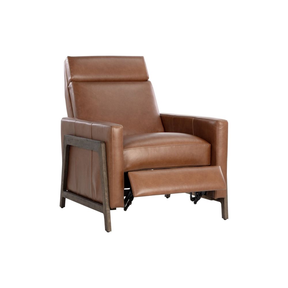 Lounge Chairs: Recliners Brandon Recliner - Shalimar Tobacco Leather