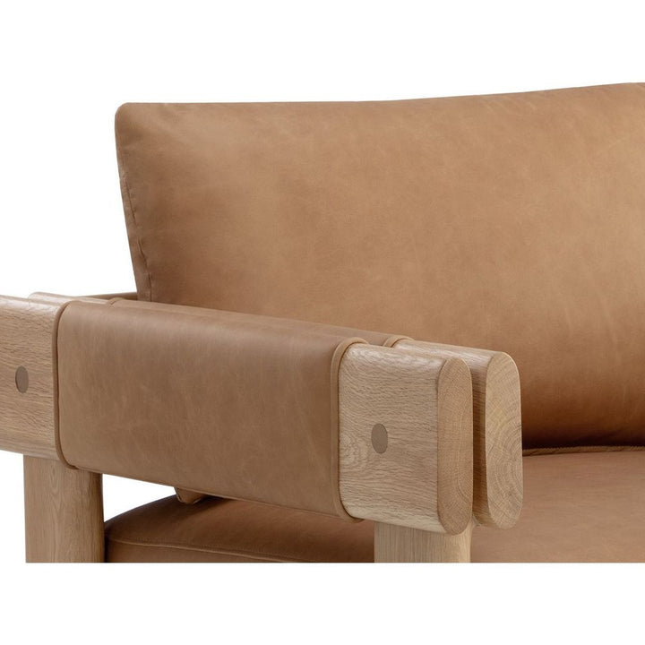 Carmichael Lounge Chair - Ludlow Sesame Leather