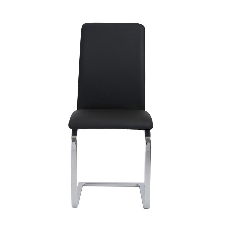Cinzia Side Chair-Eurø Style-Eurostyle-05090BLK-Lounge ChairsBlack/Chrome-1-France and Son