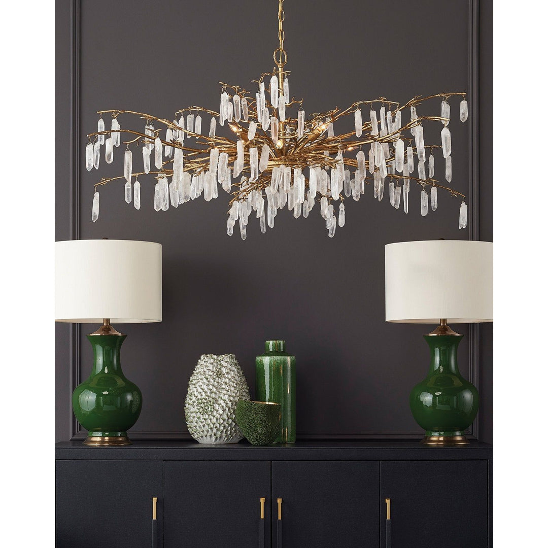 Forest Dawn Gold Chandelier