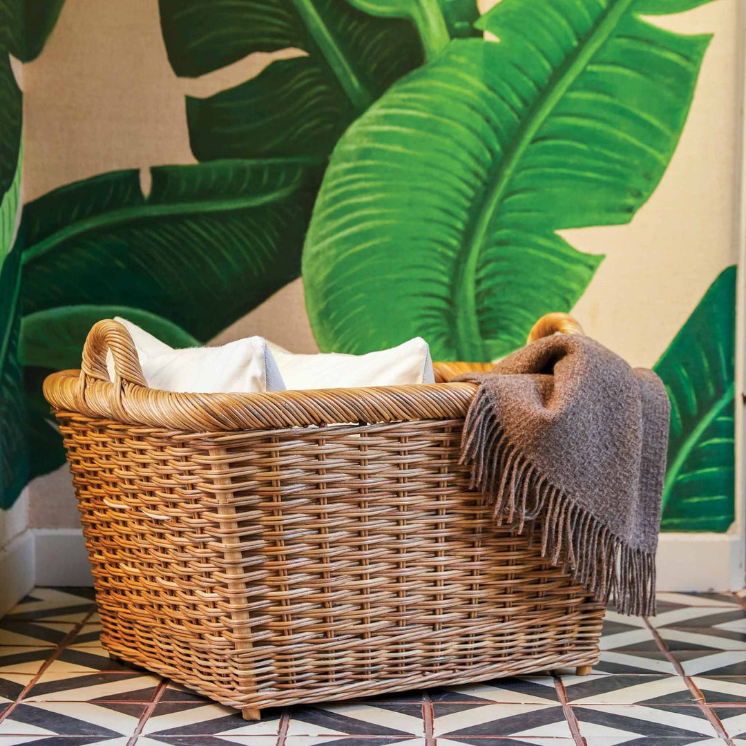 Derry, Natural, Basket, Rectangular, Rattan, M/2