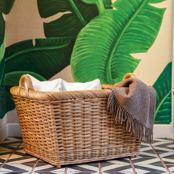Derry, Natural, Basket, Rectangular, Rattan, M/2