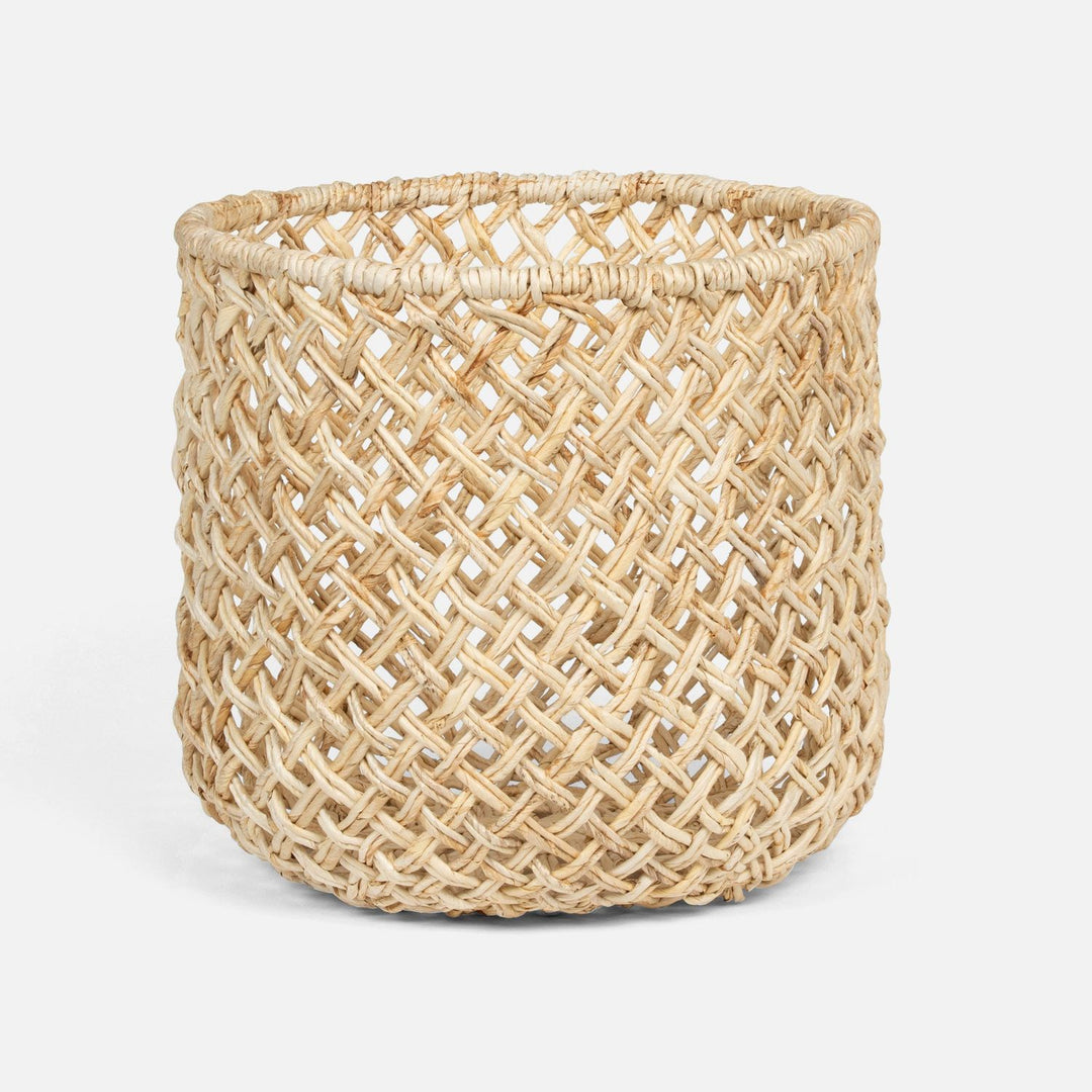 Kearny, Bleached, Basket, Round, Banana Bark