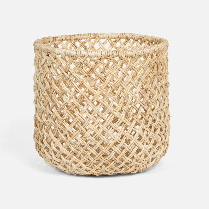 Kearny, Bleached, Basket, Round, Banana Bark