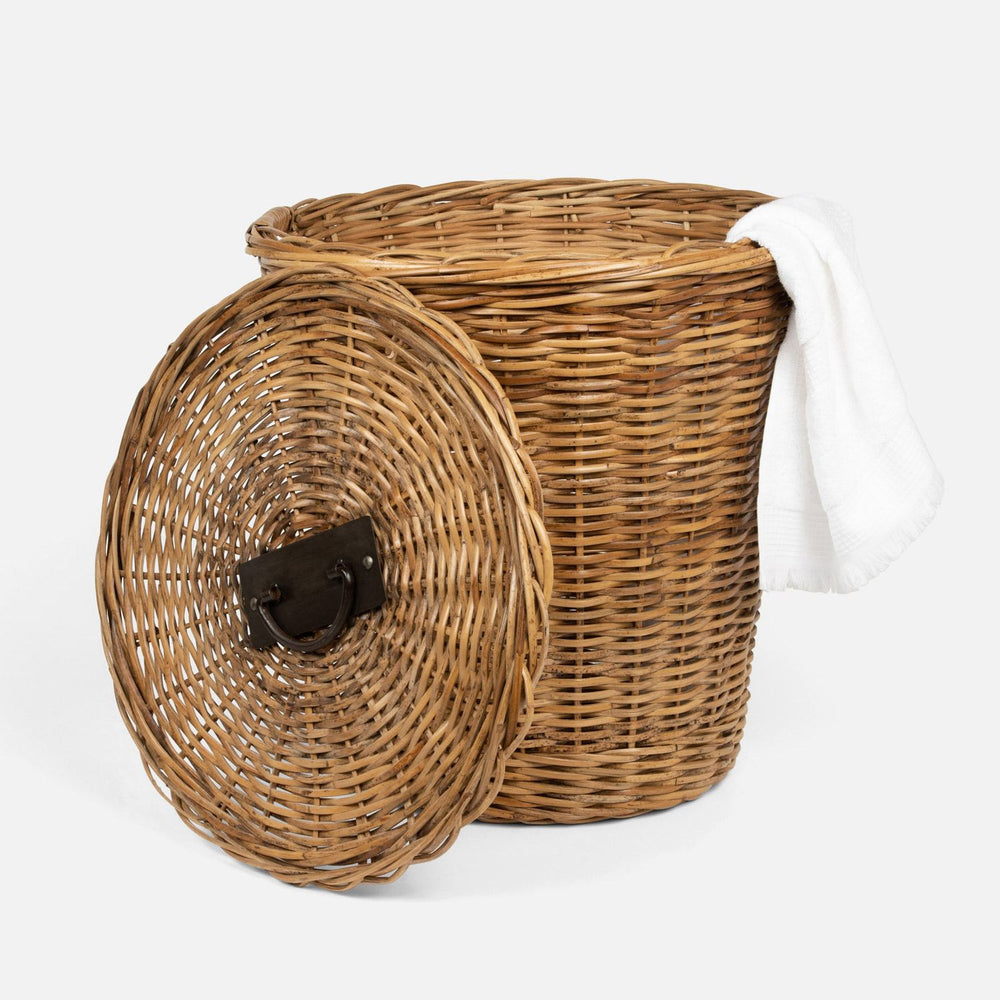 Lamia, Natural, Hamper, Round, Rattan