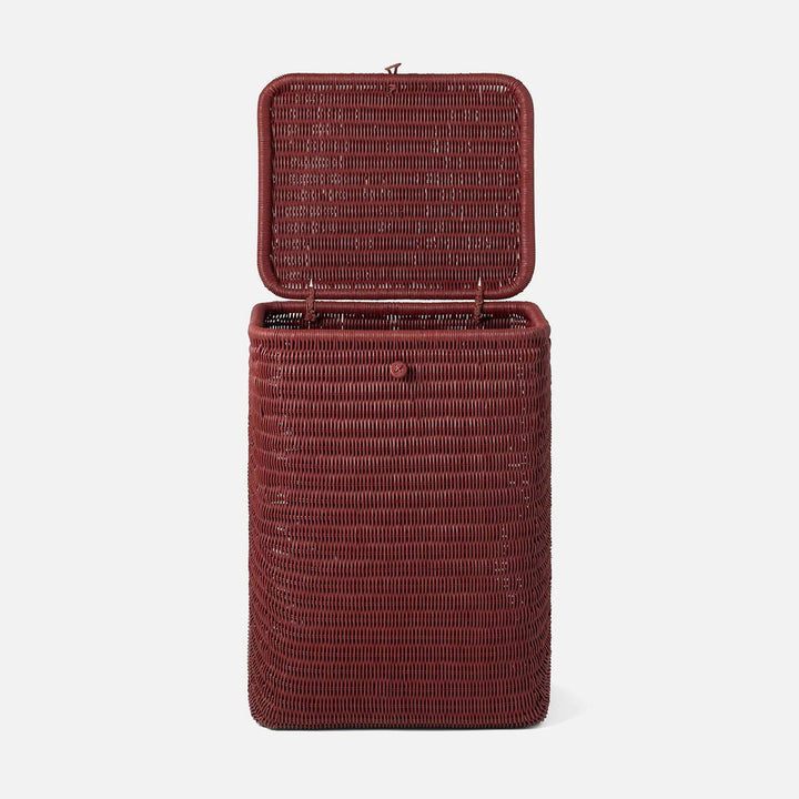 Lorain, Bordeaux Red, Hamper, Rectangular Straight, Rattan