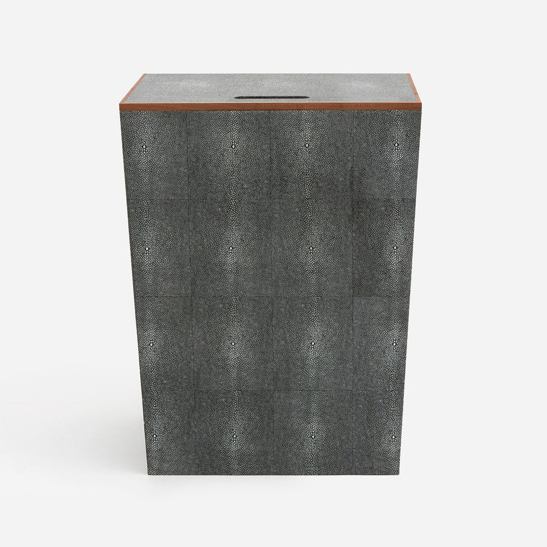 Northwich, Cool Gray, Hamper, Rectangular, Realistic Faux Shagreen