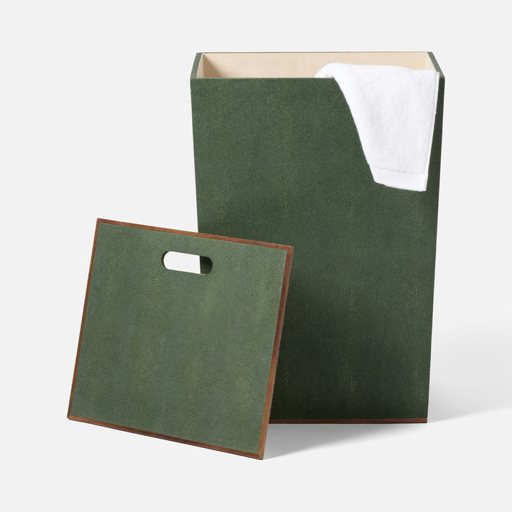 Northwich, Juniper, Hamper, Rectangular Tapered, Realistic Faux Shagreen