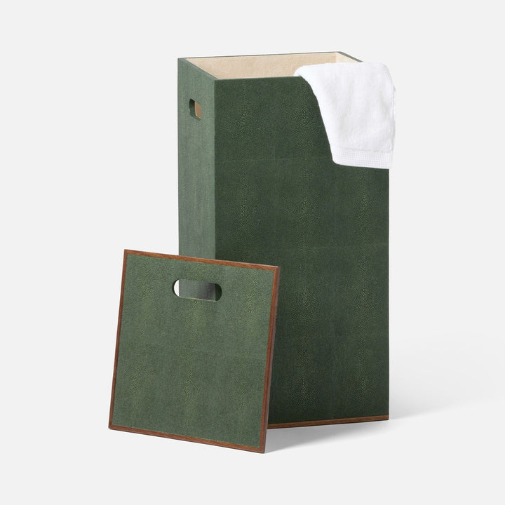 Northwich, Juniper, Hamper, Square Straight, Realistic Faux Shagreen