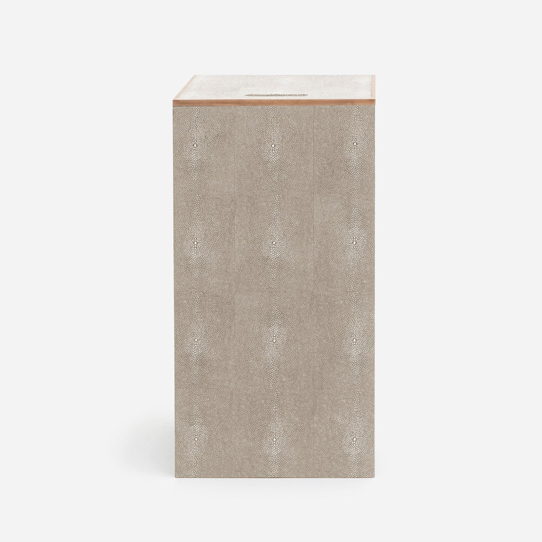 Northwich, Sand, Hamper, Square, Realistic Faux Shagreen