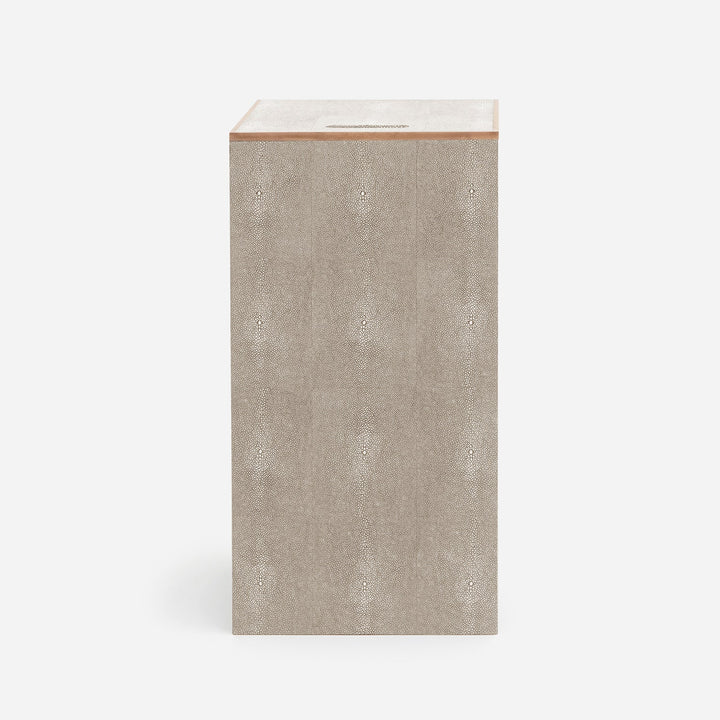 Northwich, Sand, Hamper, Square, Realistic Faux Shagreen