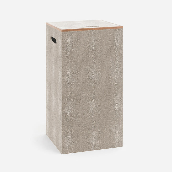 Northwich, Sand, Hamper, Square, Realistic Faux Shagreen