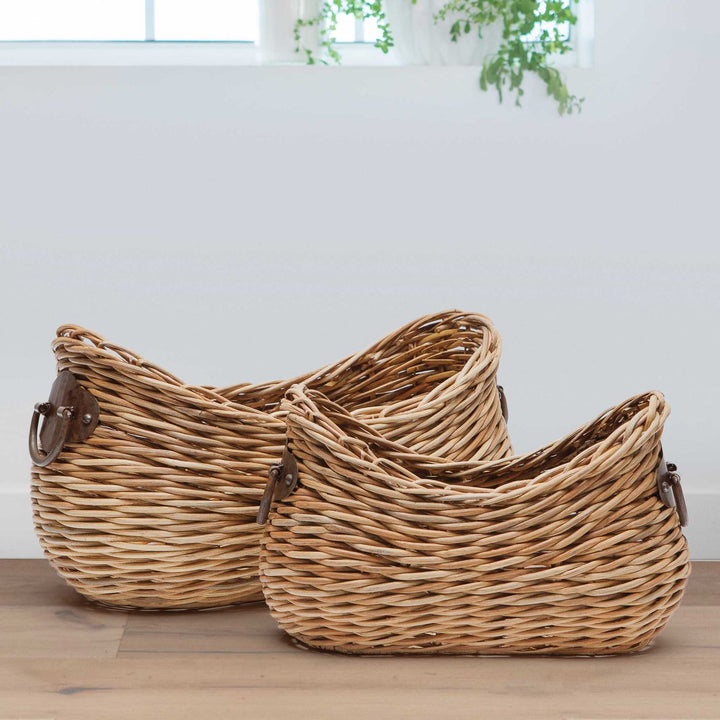 Varna, Natural, Nested Baskets, Rattan, S/2