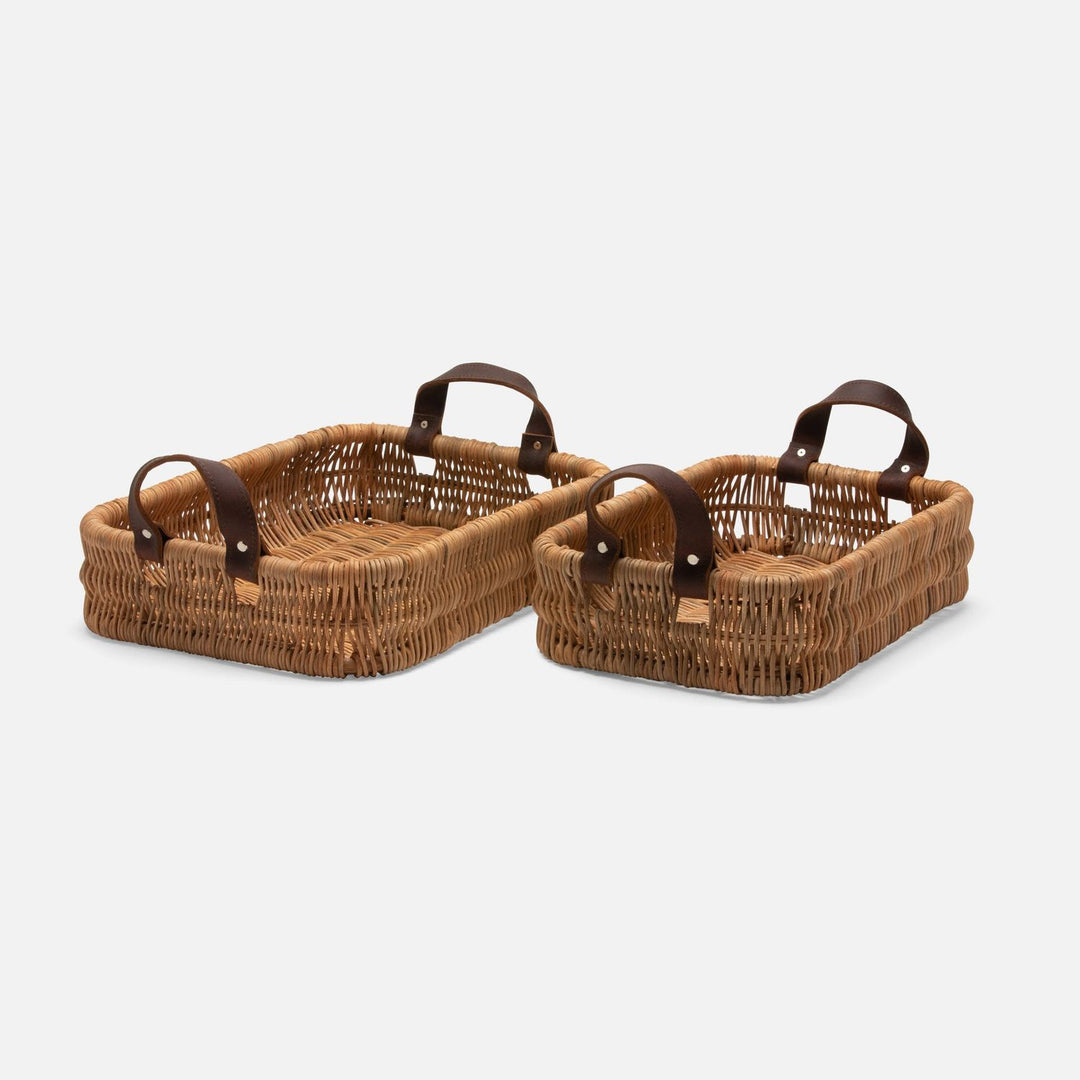 Yakima, Natural, Baskets, Rectangular Straight, Wicker, S/2 ( C810 Rochelle, C811 Rochelle)