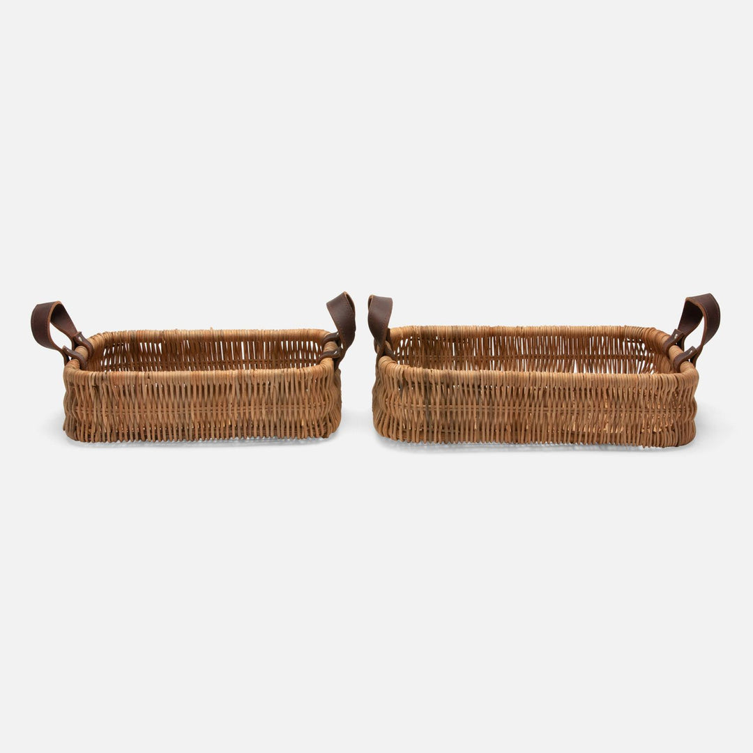 Yakima, Natural, Baskets, Rectangular Straight, Wicker, S/2 ( C810 Rochelle, C811 Rochelle)