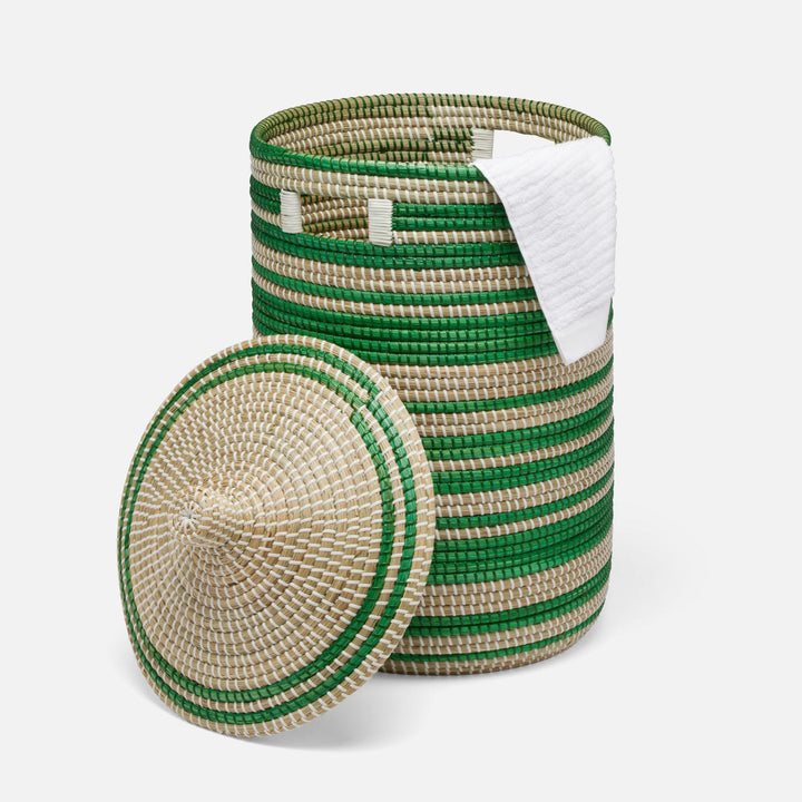 Arley, Green/Natural, Hamper, Seagrass
