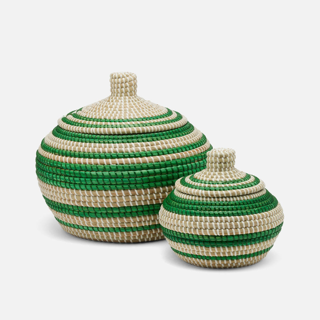 Arley, Green/Natural, Baskets, Seagrass, S/2