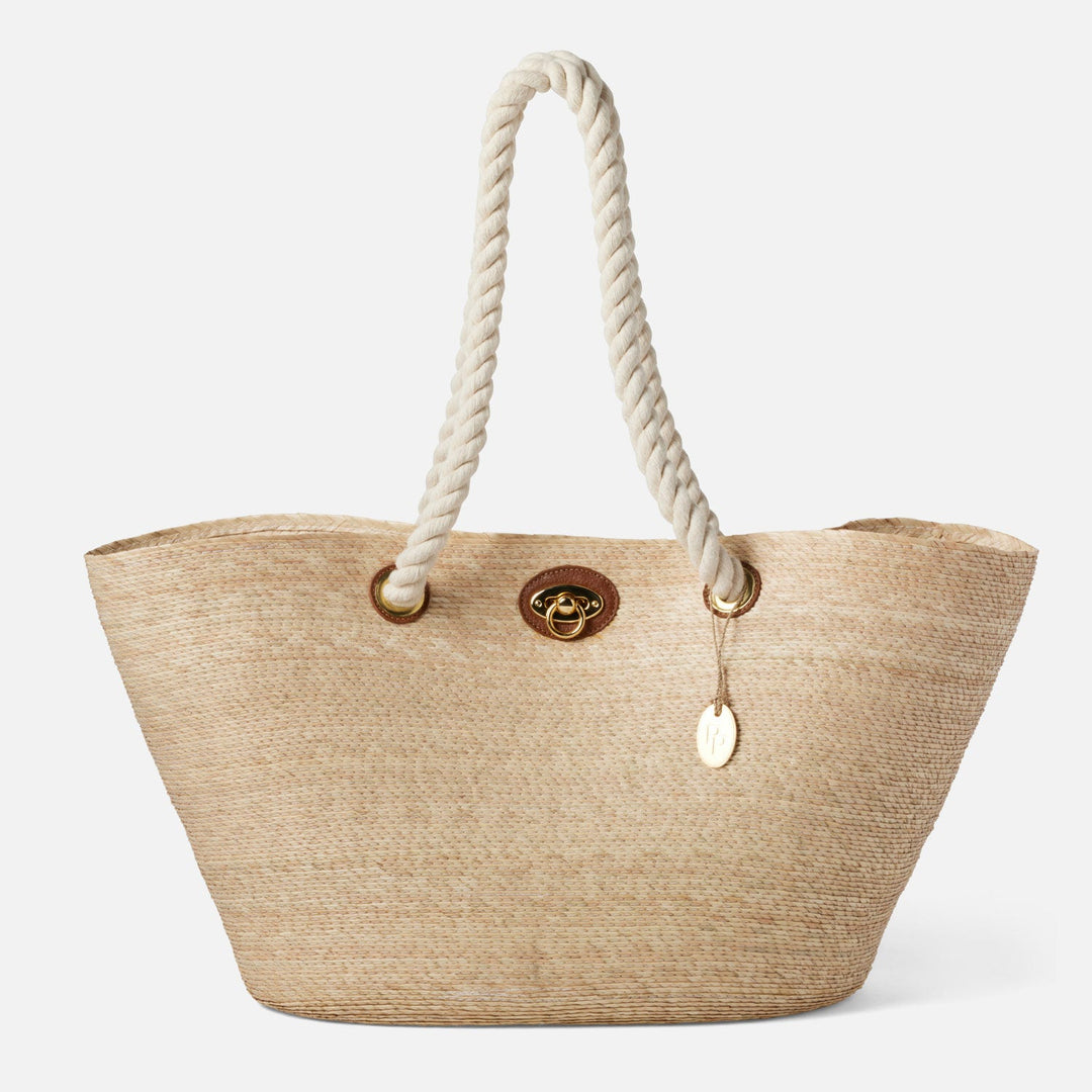 Joliette, Natural/Brown, Shopper Bag, Palm/Leather