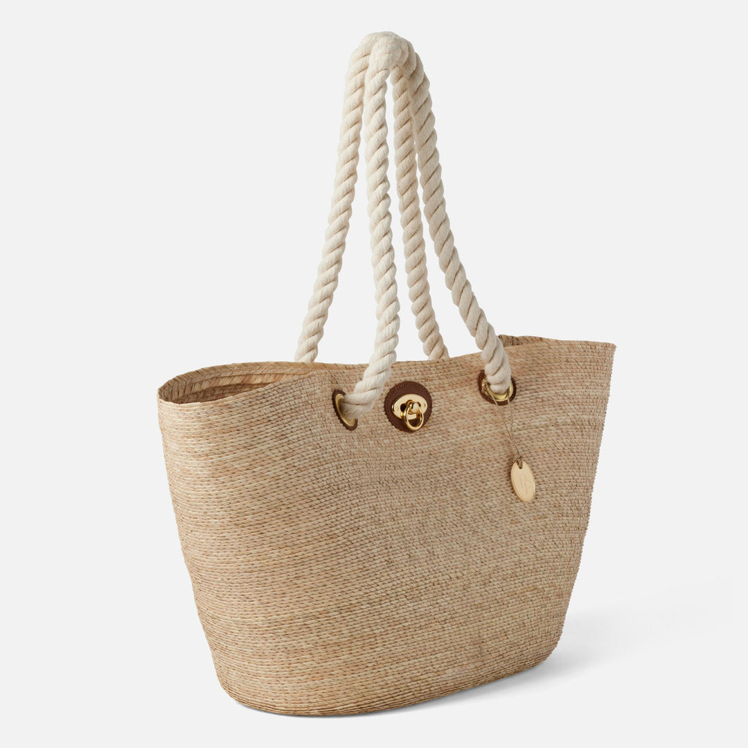 Joliette, Natural/Brown, Shopper Bag, Palm/Leather