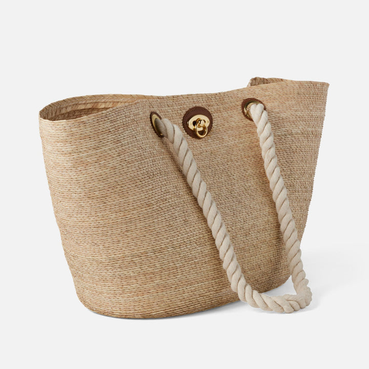 Joliette, Natural/Brown, Shopper Bag, Palm/Leather