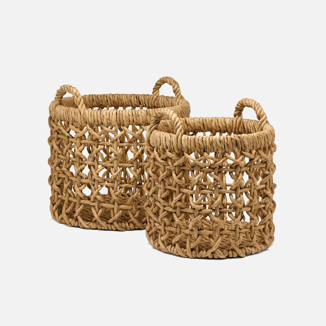 Catania, Natural, Nested Baskets, Round, Water Hyacinth S/2