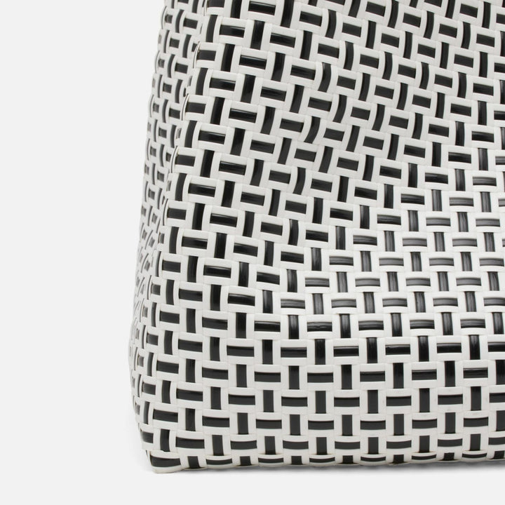 Izmir, Black/White, Shopper Bag, Recycled Plastic