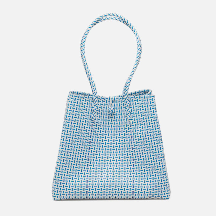 Izmir, Blue/White, Shopper Bag, Recycled Plastic