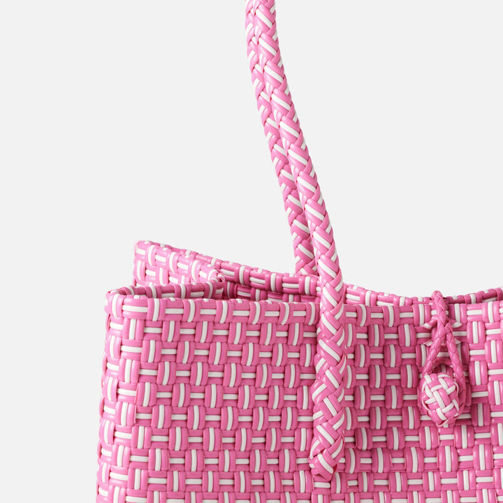 Izmir, Pink/White, Shopper Bag, Recycled Plastic