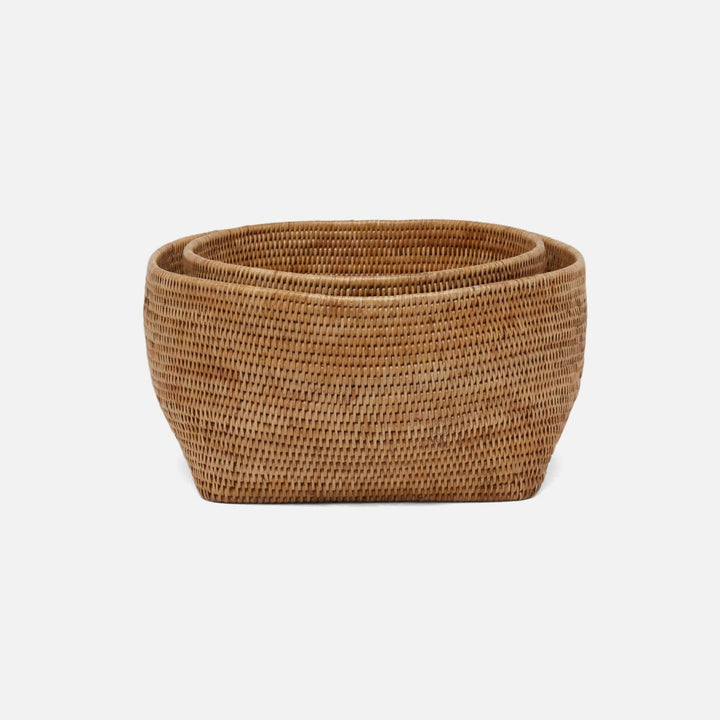 Kazan, Natural, Nested Baskets, Round, Rattan, S/2