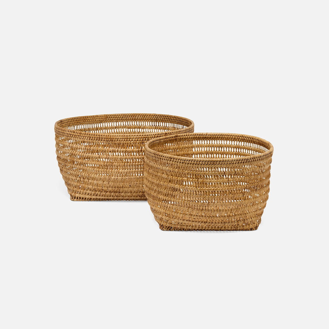 Laredo, Natural, Nested Baskets, Round, Rattan, S/2