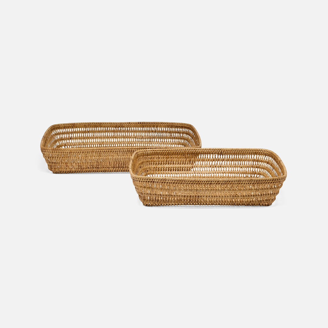 Laredo, Natural, Baskets, Rectangular, Rattan, S/2