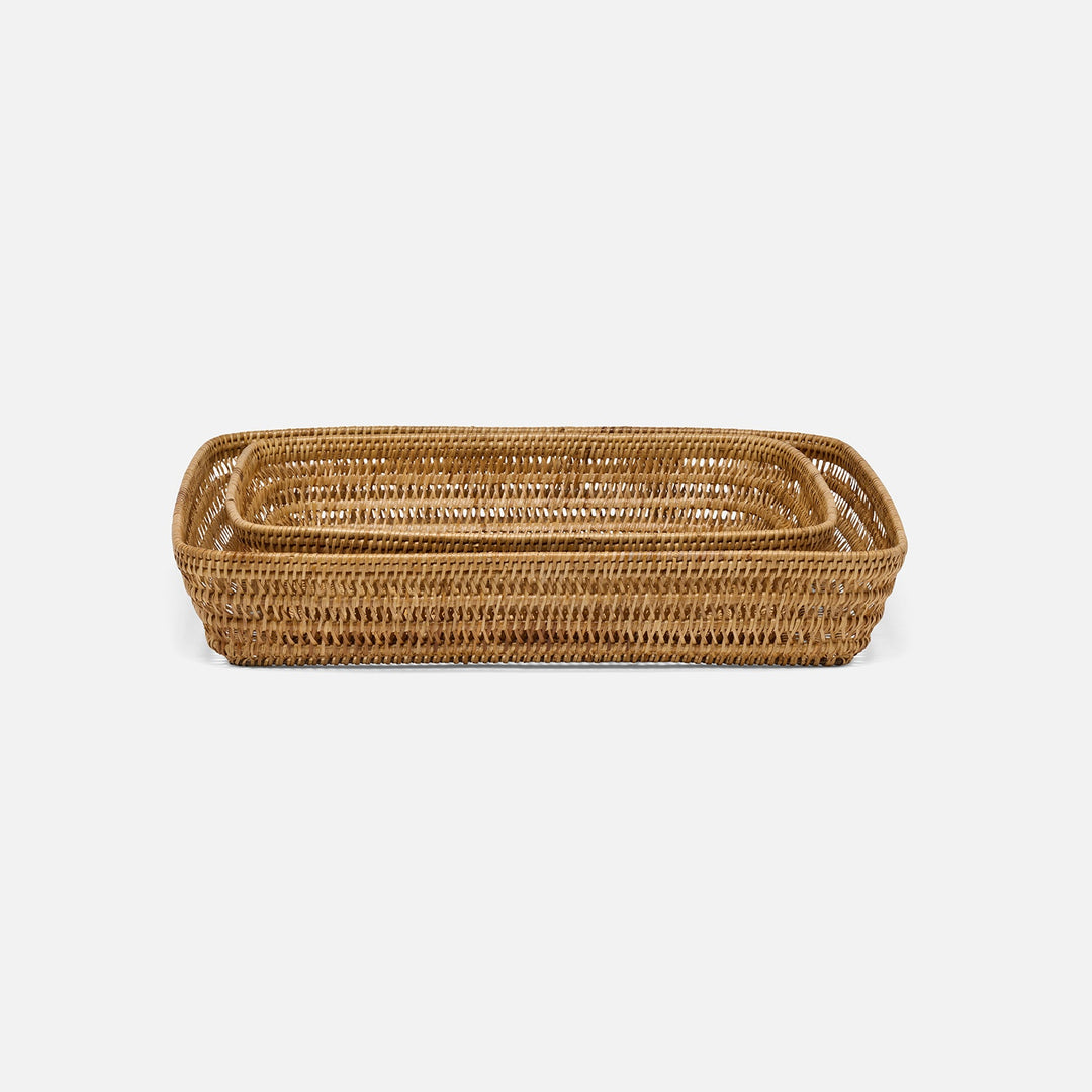 Laredo, Natural, Baskets, Rectangular, Rattan, S/2