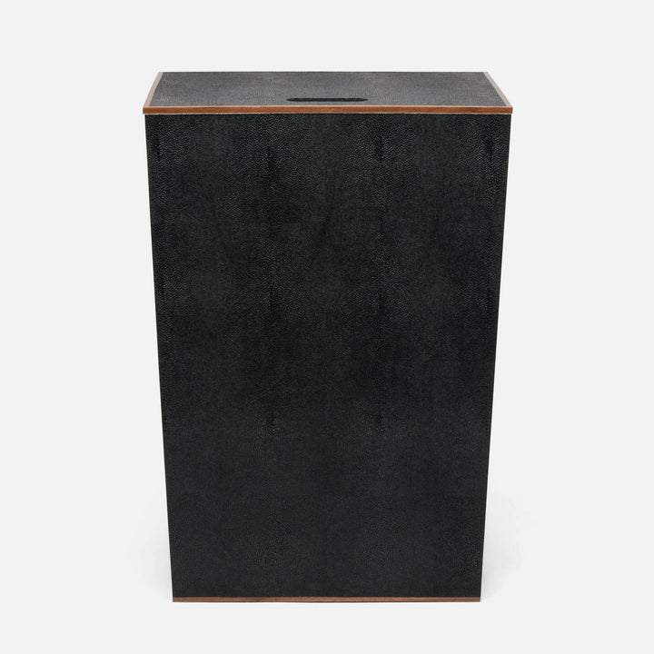 Northwich, Black, Hamper, Rectangular Tapered, Realistic Faux Shagreen