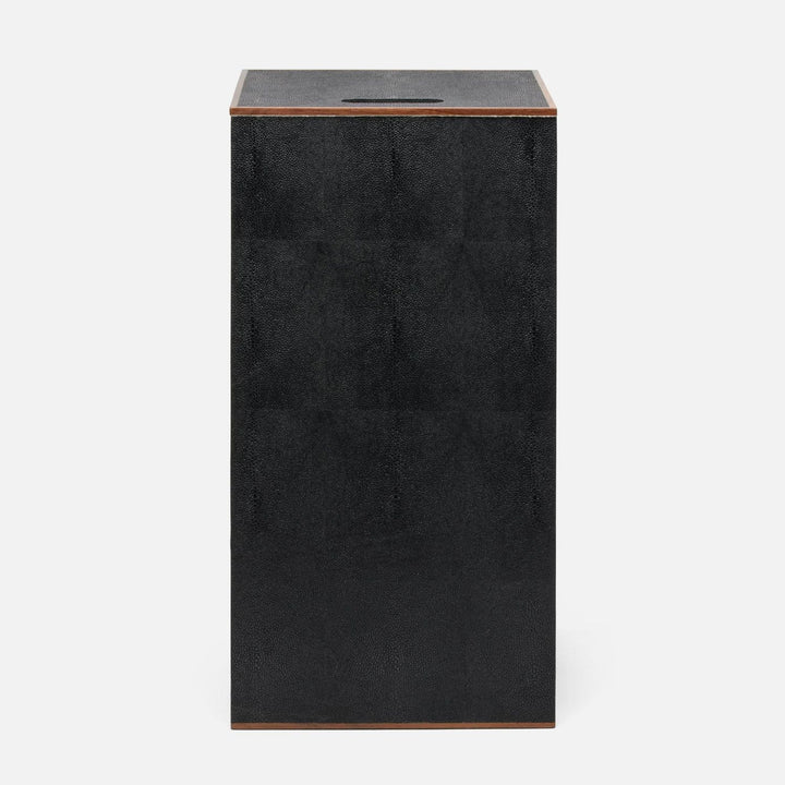 Northwich, Black, Hamper, Square Straight, Realistic Faux Shagreen
