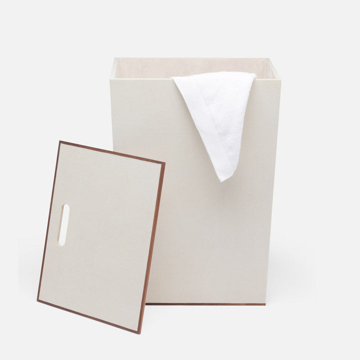 Northwich, Blanc Br, Hamper, Rectangular Tapered, Realistic Faux Shagreen