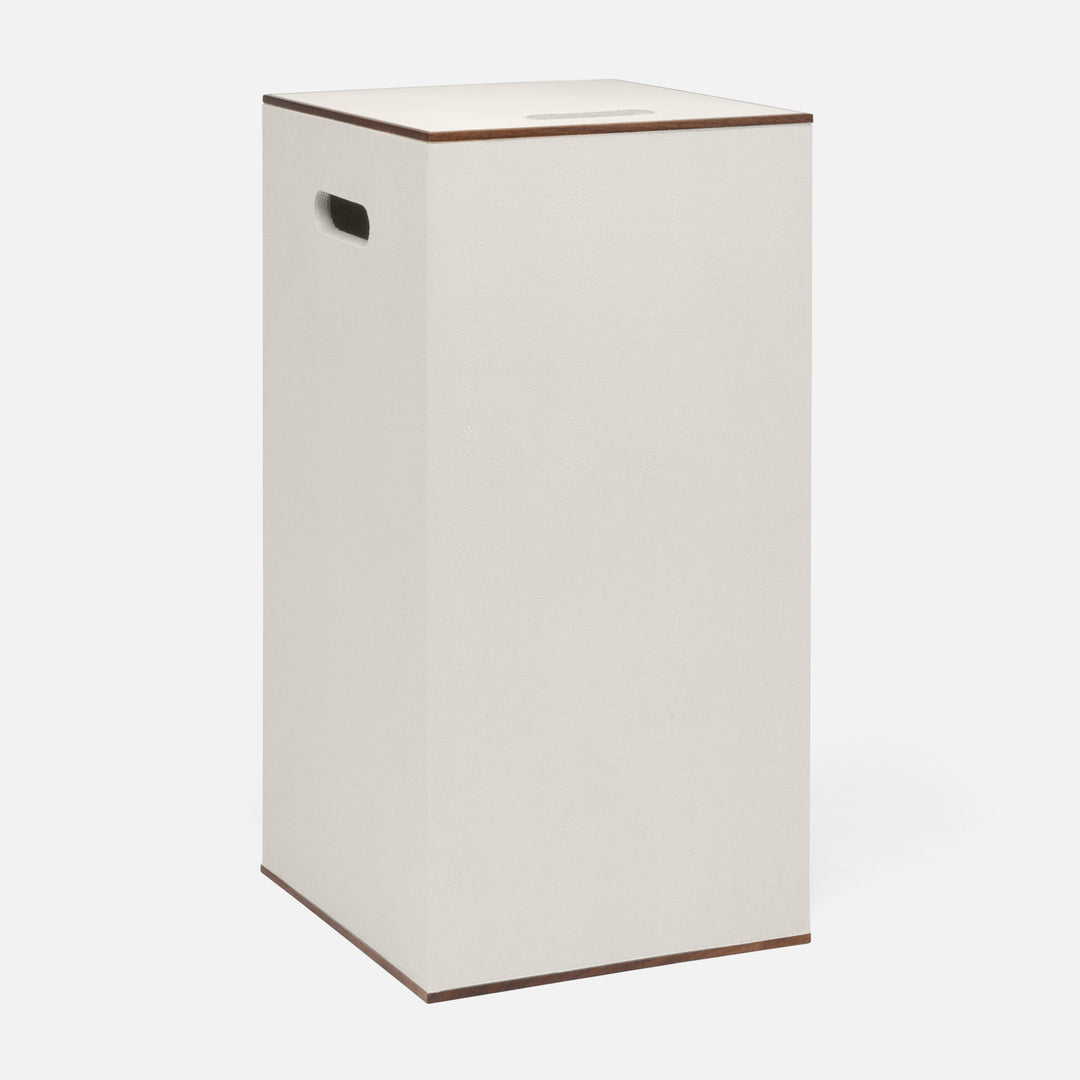 Northwich, Blanc Br, Hamper, Square Straight, Realistic Faux Shagreen