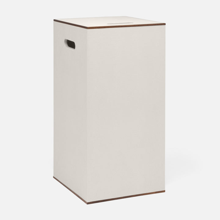 Northwich, Blanc Br, Hamper, Square Straight, Realistic Faux Shagreen