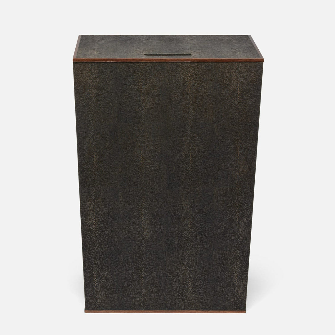 Northwich, Dark Mushroom, Hamper, Rectangular Tapered, Realistic Faux Shagreen