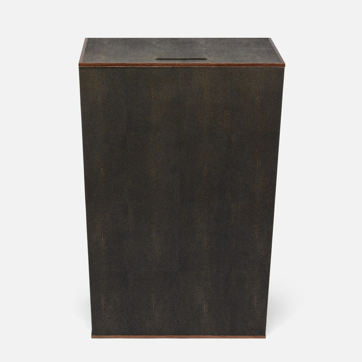 Northwich, Dark Mushroom, Hamper, Rectangular Tapered, Realistic Faux Shagreen