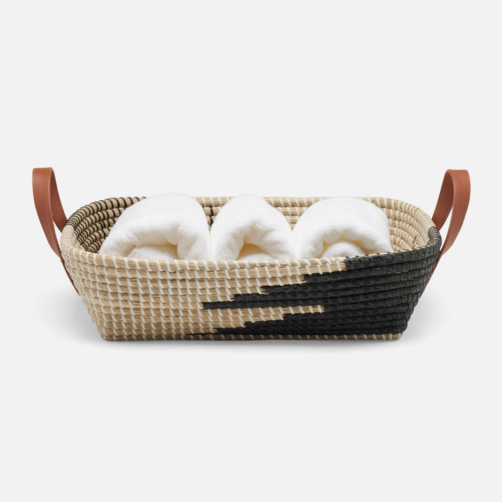 Olinda, Black/Natural, Storage Baskets, Seagrass, Pack/2