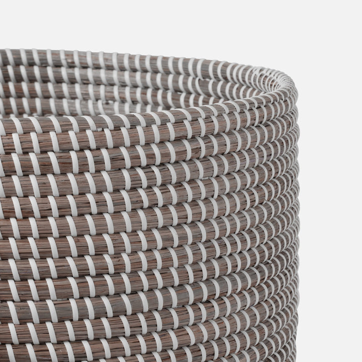 Roslyn, Gray/White, Basket, Tall, Seagrass