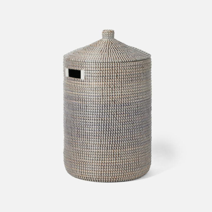 Roslyn, Gray/White, Hamper, Seagrass